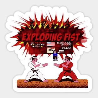 Retro 80s Gaming The way of the Exploding Fist Sticker